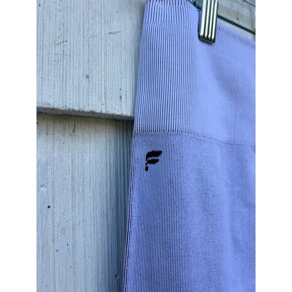 Fabletics‎ High Waisted Seamless Star Leggings Ice Grey Black Breathable Size L - Picture 7 of 9